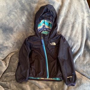 Boys 2T The North Face fleece lined navy nylon jacket